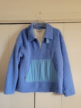 Blue Fleece Quarter-Zip Pull-Over